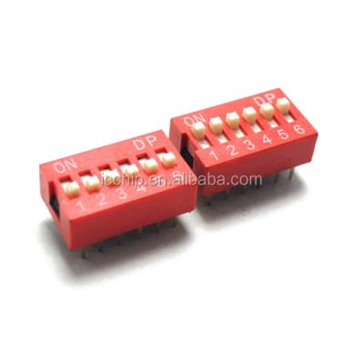 China DS-06 DIP Switch 6 Bit 2.54mm Pin 12P 12 Code Switch DS-06 for sale