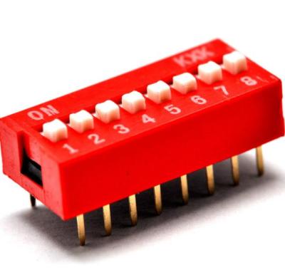 China DS-08 DIP switch 2.54mm 16P 16 pin 16 pin code switch 8 bit dip switch DS-08 for sale