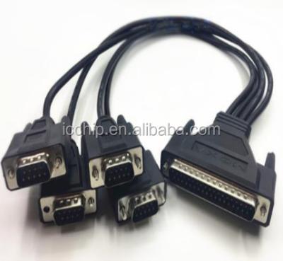 China DB37-DB9 computer cable one turn four 50CM for sale