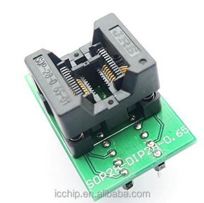 China Other Open Top Anti-Static IC Socket SOP 16(28) - 0.65 With PCB Test Socket Burn Socket for sale