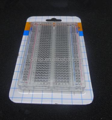 China New Breadboard 400 Link High Quality Transparent Solderless Dots 1 Breadboard 400 for sale