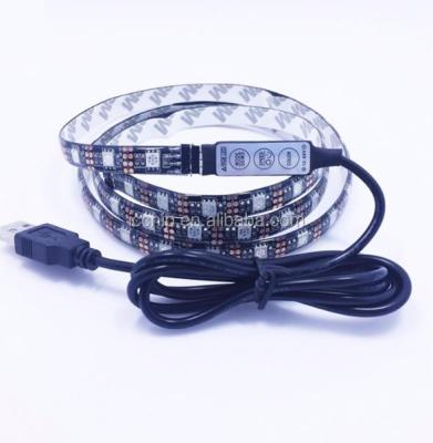 China 5050 Colorful RGB LED 16 Color Lamp Strip Tube Lights with USB 2 LED Controller Adjustable Length 0.5m-5m for sale