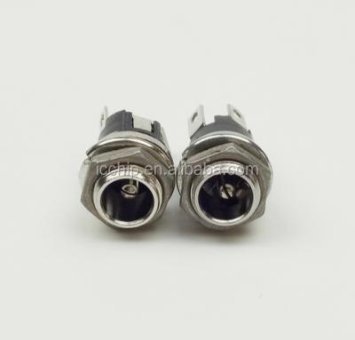 China Other DC Power Outlet Socket Male And Female 5.5*2.1/2.5MM Nut Panel Mount Round Hole Threaded Connector for sale