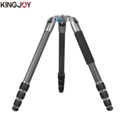 China Kingjoy customized 4 sections magnet buckle photo carbon fiber tripod dslr professional video camera tripod for sale