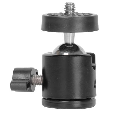 中国 Universal Aluminum 360 degree Rotational Mini Ball Head with 1/4 inch Camera Screw 販売のため