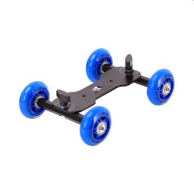 中国 Camera Aluminum Slider Dolly Car Black/Blue Four-Wheels For Iphone Or DSLR Studio 販売のため