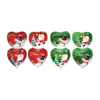 China Advertising Inflatable Toy Double Heart-Merry Christmas Latex Free Balloons for sale