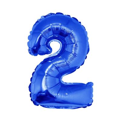 China Advertising Toy 16 Inch Number Helium Balloon Blue Party Decorations Balloons Wholesale for sale