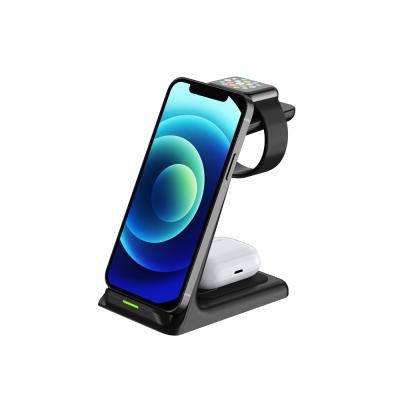 China 2021 Lang Wei's New 3in1 Qi Universal High Speed ​​Mobile Phone Wireless Charger For Iphone 11 pro max for sale