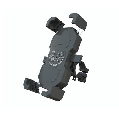 China Durable / Waterproof Aluminum CNC Scooter Motorcycle Phone Holder 15W Wireless Smart Charger for sale