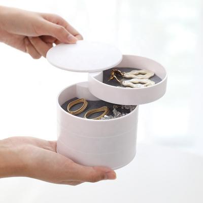 China Viable Rotating 4 Layers of Plastic Jewelry Storage Box for sale