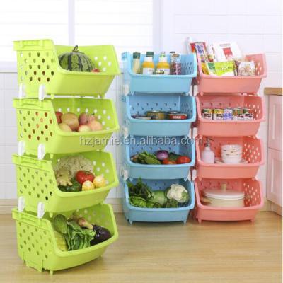 China Viable Plastic Kitchen Basket Storage Organizer for sale