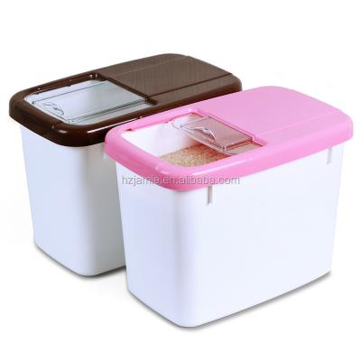 China Viable Kitchen Food Dispenser Box Cereal Nuts Rice Beans Plastic Dry Storage Container for sale