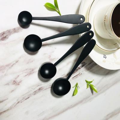 China Matcha Viable Custom Scoop Coffee Spoon Food Grade 304 Stainless Steel Black Tea Doser For Loose Leaf Tea for sale