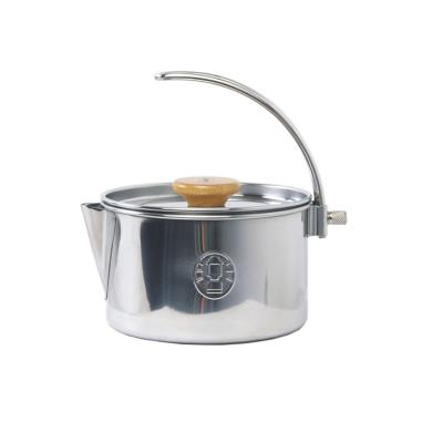 China Sustainable Stainless Steel Kitchenware Outdoor Camping Cooking Pot With Handle for sale