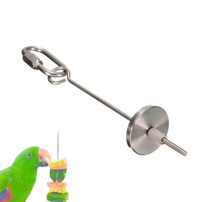 China China Dongguan Viable Factory Parrot Bird Rabbit Hutch Cage Fruit Vegetable Holder Stainless Skewer Processing Tool for sale