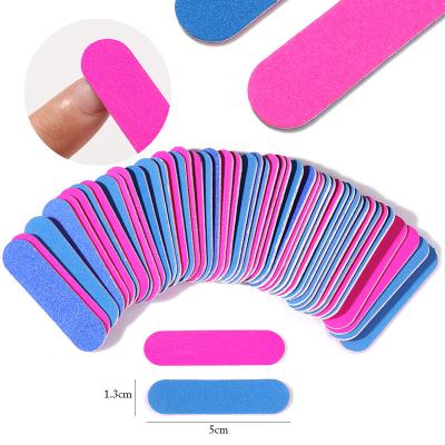 China 100pcs Mini Double Sided Nail File Sandpaper Disposable Nail Equipment Accessories Protect Files Manicure Nail Art Tools NA025 for sale