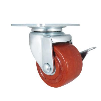 China 75mm Phenolic Resin Wheels Stainless Steel Flat Free Casters For Heating Equipment for sale