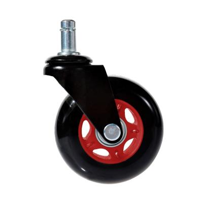 China 3 Inch Swivel Flat Free Removeable Black Rollerblade Office Chair Caster Wheels for sale