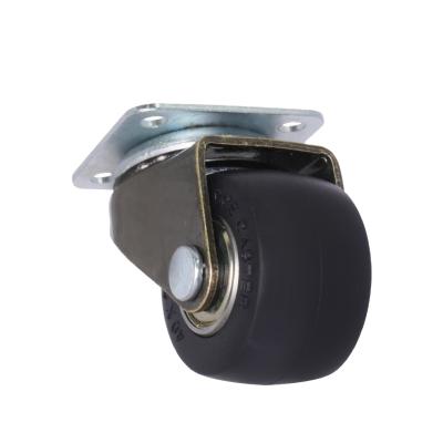 China Small Flat Free Part Rubber Caster Industrial Style 1.5 Inch Chairs Wheels for sale