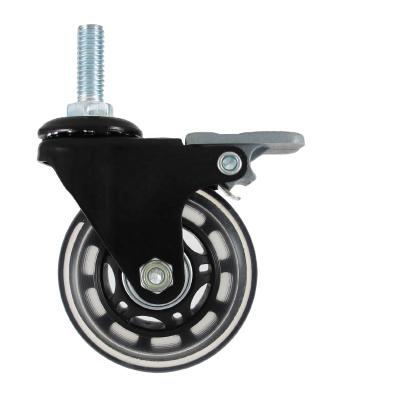 China Modern Clear PU Wheel 65mm For Rollerblade Furniture Caster With Brake for sale