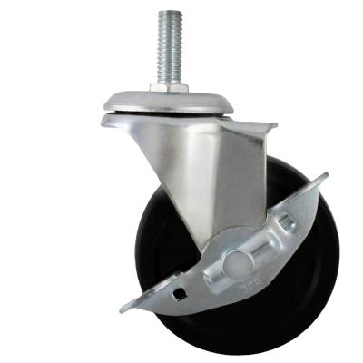 China 70mm PP Threaded Stem Wheel Contemporary Medium Duty Furniture Caster With Locks for sale