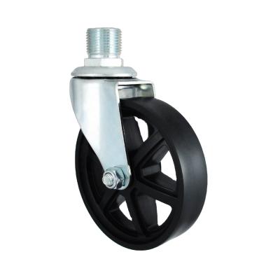 China 100mm Flat Free Swivel Nylon Wheels With Scaffold Plumbing PVC Water Pipe for sale