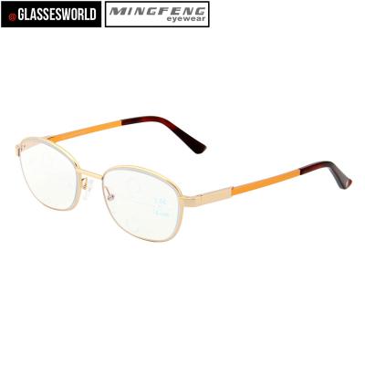 China For reading glasses and titanium optical frame matel high quality eyewear frame with stainless steel glass temple M1206 for sale