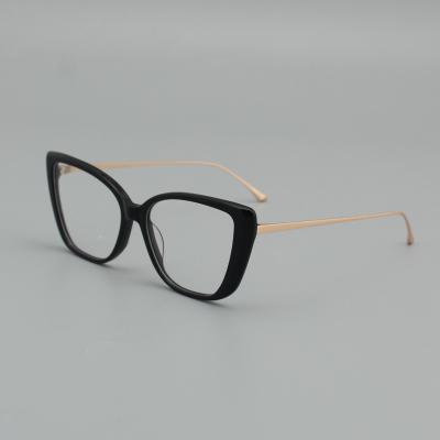 China For Design New Logo Fashion Acetate Reading Glasses Custom Optical Glasses And Metal Spot Goods M4161 Frame for sale