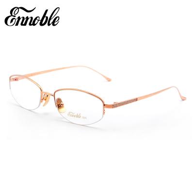 China Factory Wholesale 18K Gold Metal Diamond Eyeglasses Eyeglasses Frame EH005 for sale