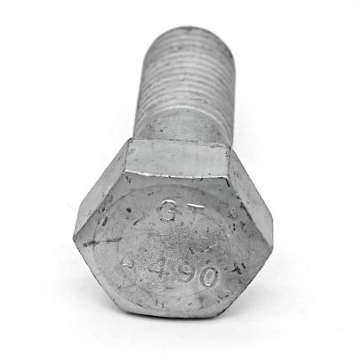 China Galvanized astm a325 a490 A563 40Cr 45# Hexagon construction bolts for steel structural bolt fabrication for sale