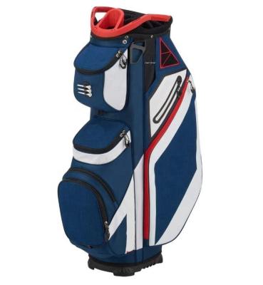 China Durable Navy / White Polyester Golf Cart Bag With Competitive Price for sale