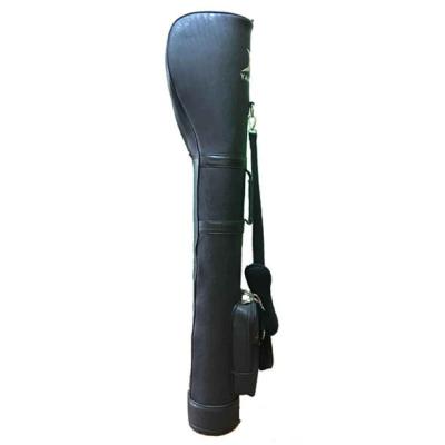 China Outdoor Golf Activity Customized Black PU Material Golf Gun Bag for sale