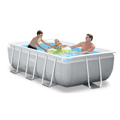 China Chinese manufacturer Popular PVC+steel Intex Outdoor above ground swimming pool for sale