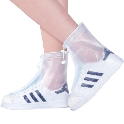 China Waterproof PVC Rain Proof Silicone Boot Cover Thickened Flat Bottom Non Slip Rain Shoes for sale