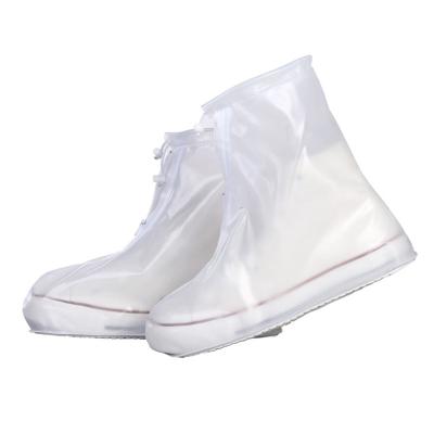 China Flat PVC Premium Durable Non Slip Silicon To Protect Waterproof Reusable Clear Shoe Covers for sale