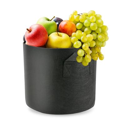 China Eco-friendly Felt Farmhouse Cloth Pot Garden Pots Custom Felt Plant Growing Bag for sale