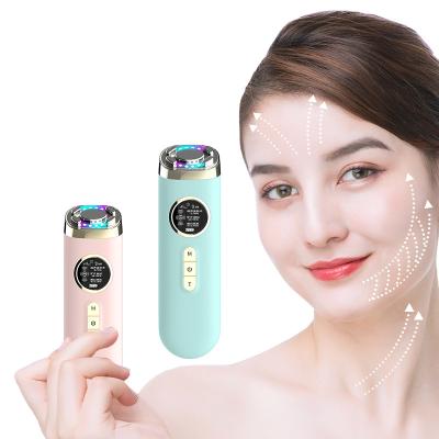 China Wrinkle Remover 2021 Hot Sale 4 in 1 EMS Sonic Vibration RF Anti Aging Face Cleansing RF Anti Wrinkle Face Lifter for sale