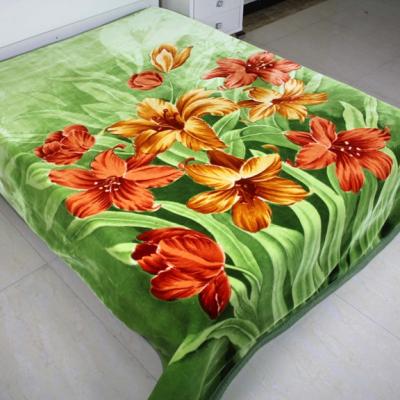 China 2021 Modern Korea Style New Design Premium Quality Vintage Flower Embossed Fleece Blankets For Winter for sale