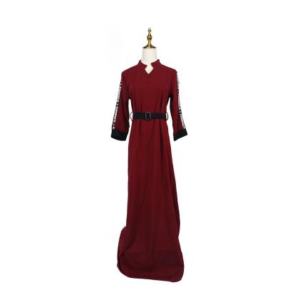 China Wholesale Summer Clothing Button Fashion Good Quality Women's Breathable Dress With Belt for sale