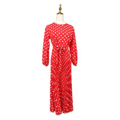 China Direct Selling Breathable Polka Dot Retro Fashion Loose Dresses Women Spring Dresses 2021 for sale