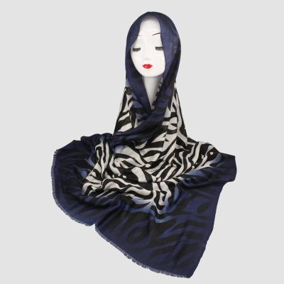 China Wildely Used 2021 Fashion Personality Light Gauze Hijab Scarf Silk Satin Scarf Zebra Pattern Hot Selling Scarf for sale