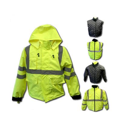 China Wholesale Custom Men's Street Wear Safety Hi Breathable Force Yellow Waterproof Work Jacket Reflective Clothing Manufactures for sale