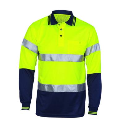 China Shirts & Cool AS/NZS HiVis D/N Tops Breathe Polo Shirt Long Sleeve for sale