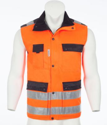 China Wholesale Customized Water Proof Construction EN ISO 20471 Reflective Safety High Visibility Bodywarmer for sale