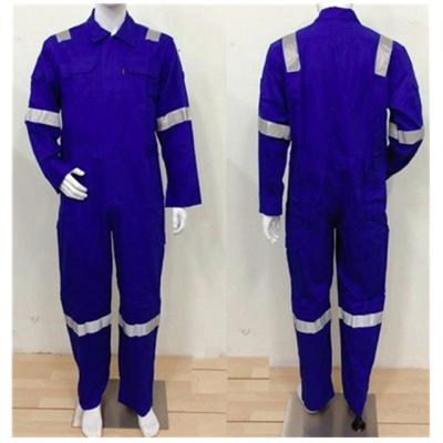 China Custom Wholesale Cotton Coverall With Reflector For Workers for sale