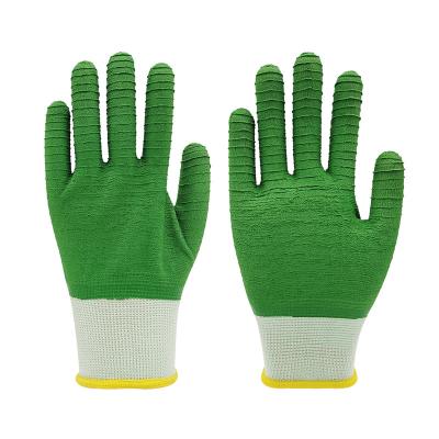 China Comfortable Anti Scratch Latex Coated Safety Working Gloves Rubber Cheap Construction Work Welding Glove For Industrial Use for sale