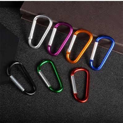 China Multifunctional Aluminum Carabiner Hook Holder 4 Alloy 5 6 7 8 9cm Black Aluminum Key Chain D Shape Carabiner Earring Key Clip Carabiners Promotional Increasing Rope Hook Holder for sale