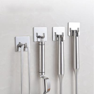 China Viable Stainless Steel 3M Adhesive Wall Coat Hanger Hook Bathroom Robe Hook Shower Hook Kitchen Bathroom Accessories for sale