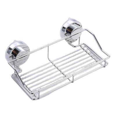 China Amazon Basket Mesh Shower Caddy Antirust Bathroom Vacuum Suction Cup Shower Caddy in SUS for sale